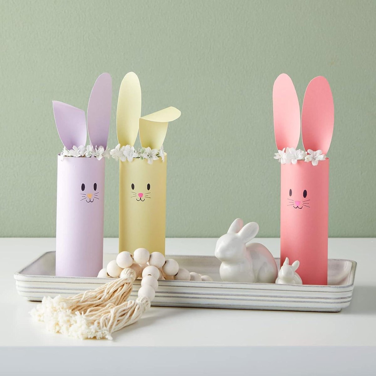 Osterfiguren aus Klopapierrollen