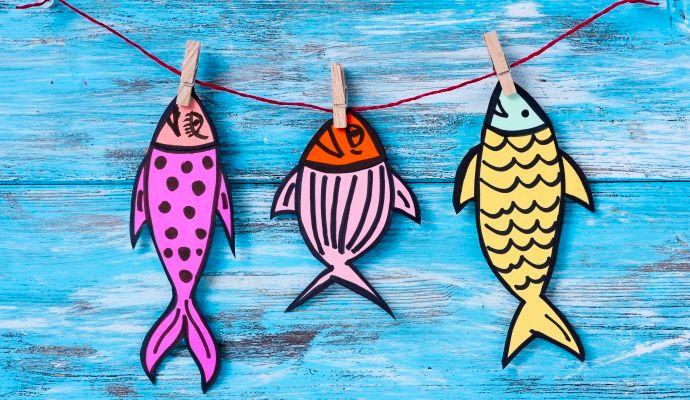Fischgirlande Sommerdekoration Kinder