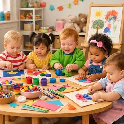 U3 Kinder gestalten Gruppenbild