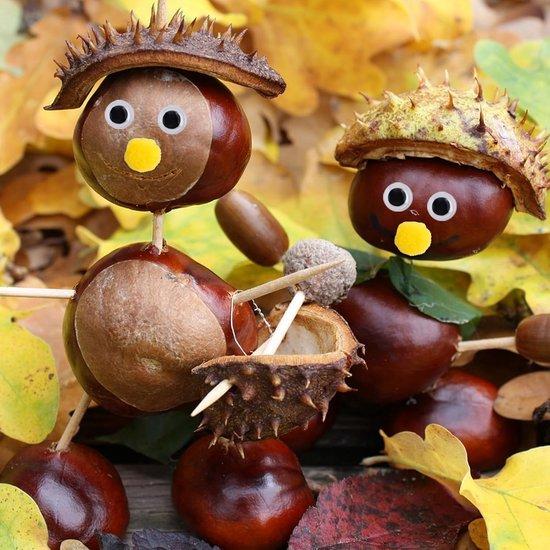 Kastanienfiguren Herbst basteln
