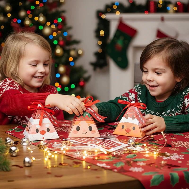 Kinder falten Papier Geschenkbox Weihnachten