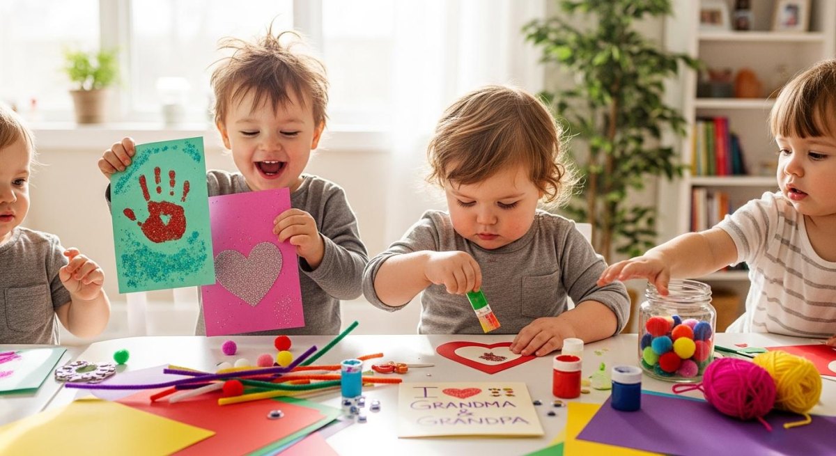 Kinder basteln kleine Geschenke