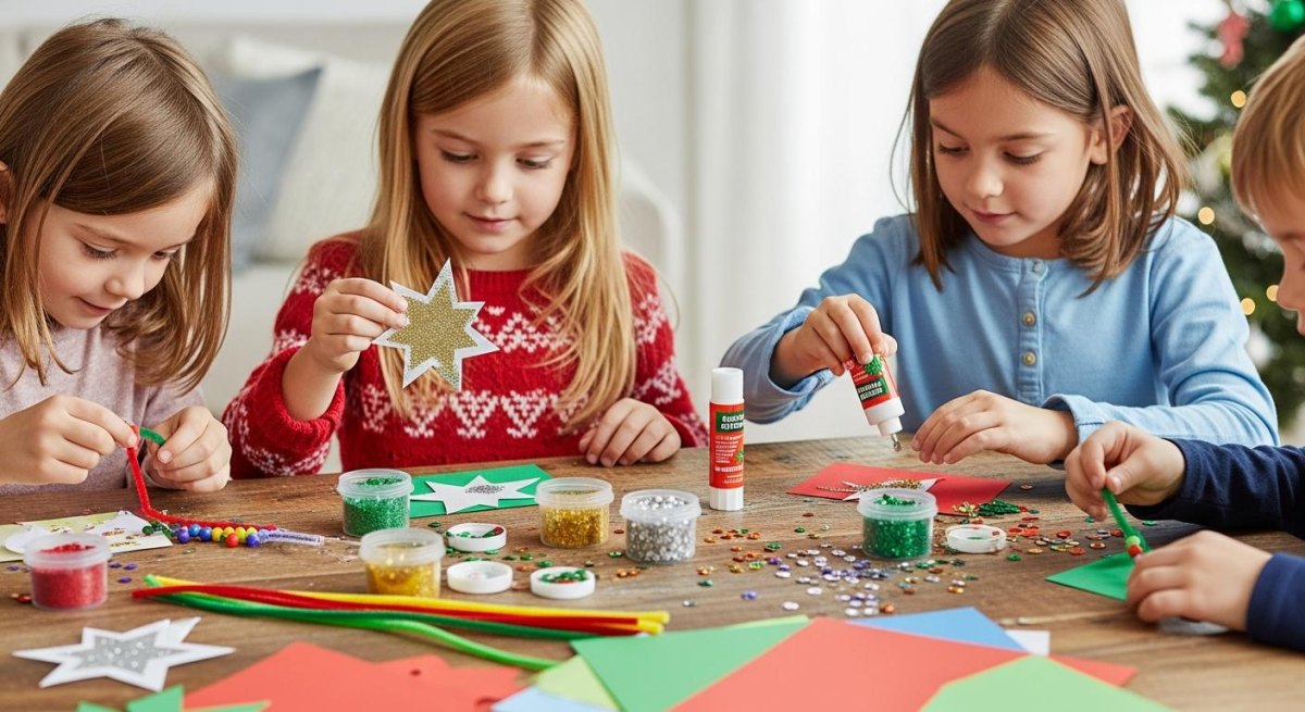 Kinder machen kleine Weihnachtsgeschenke