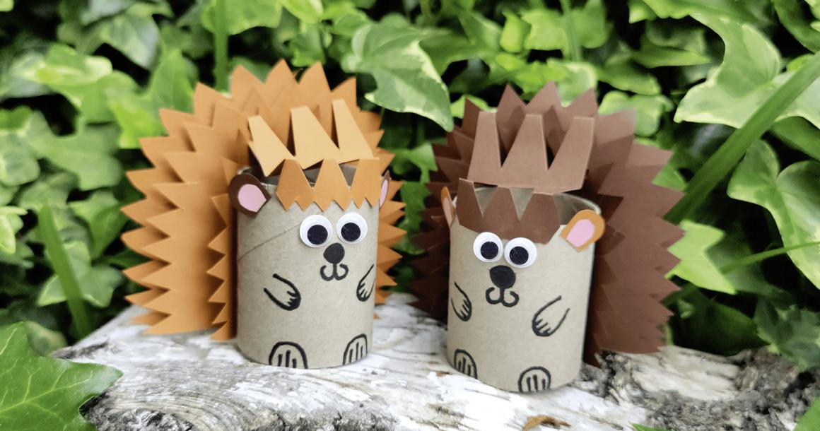 Igel aus Klopapierrolle basteln