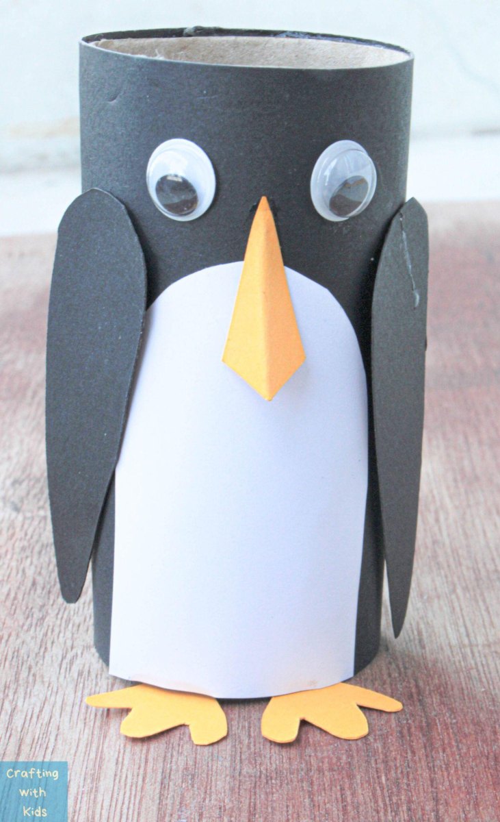Pinguin aus Klopapierrolle