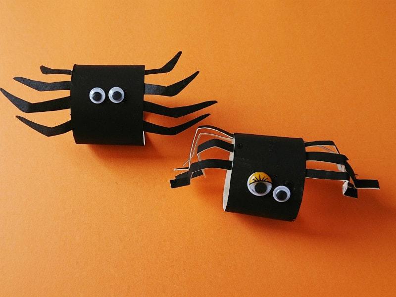 Klorollen Spinne für Halloween
