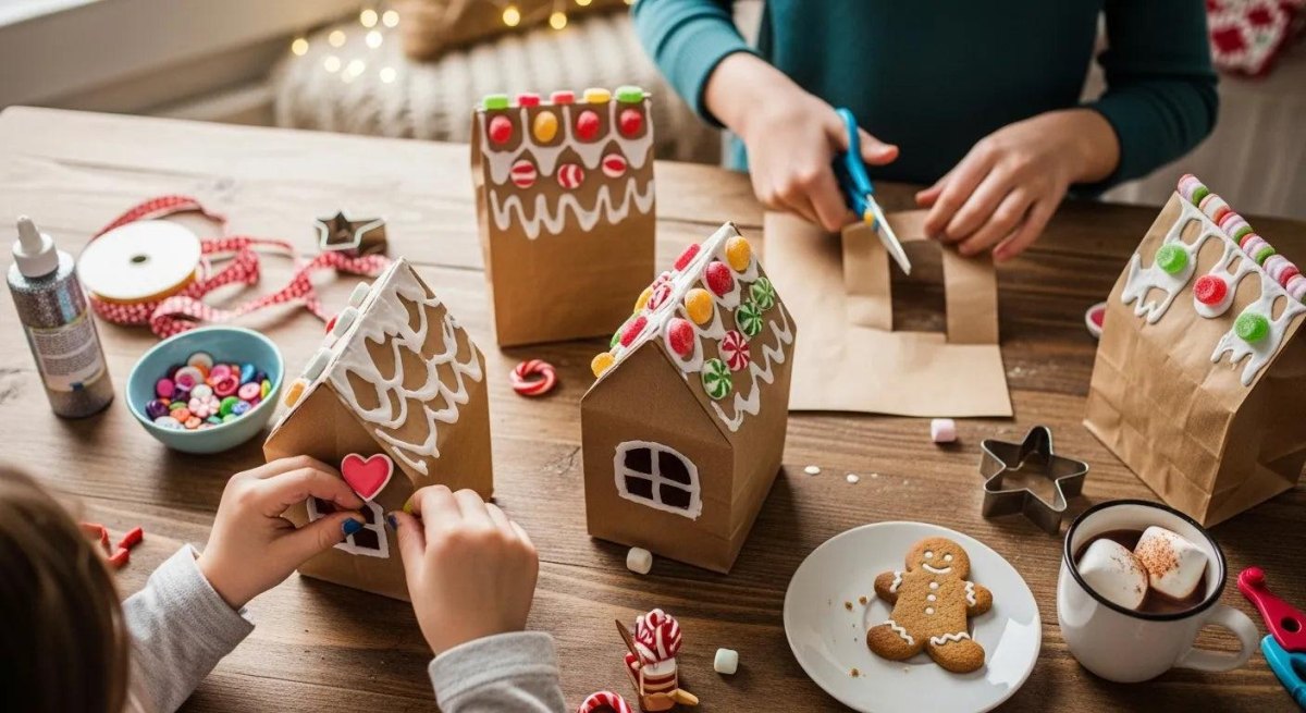 Lebkuchenhaus Bastelidee Kinder
