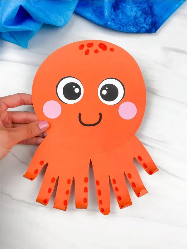 Lustiges Gesicht Papier Oktopus Kinder