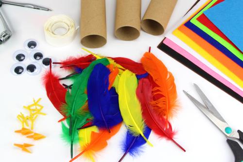 Klopapierrollen Schwalben basteln einfach mit Kindern