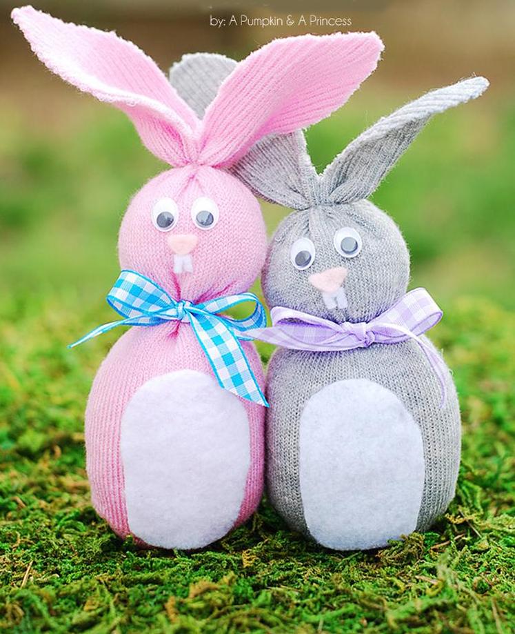 Osterhase aus alter Socke