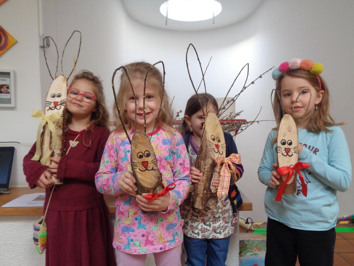 Osterhase Naturmaterialien Basteln