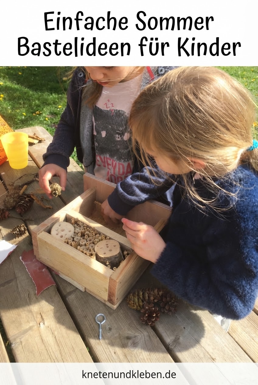 Einfache Sommer Bastelideen für Kinder