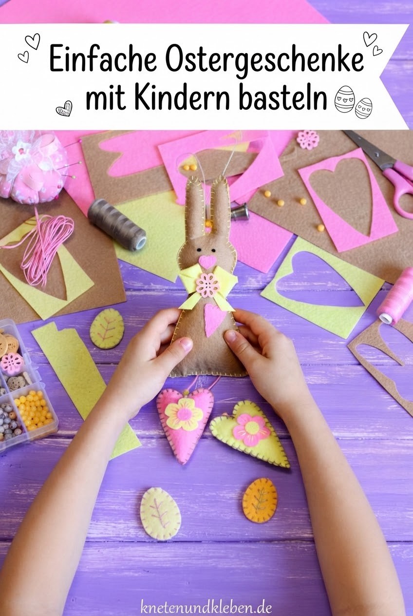 Einfache Ostergeschenke mit Kindern basteln