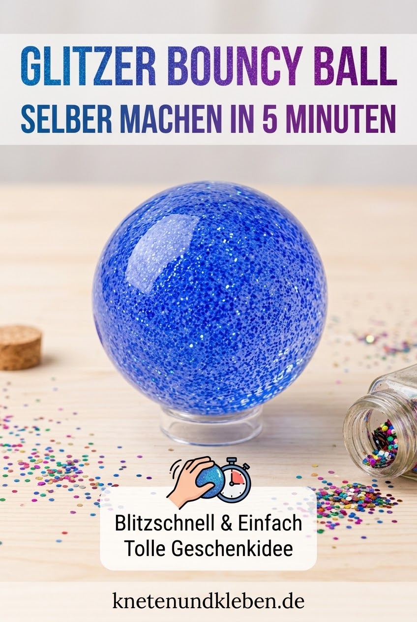 Glitzer Bouncy Ball selber machen in 5 Minuten