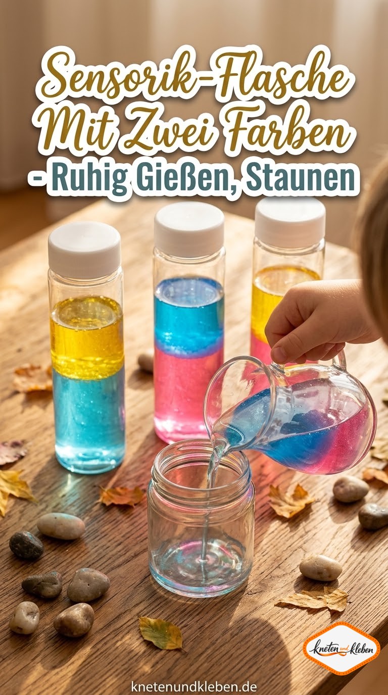 Sensorik-Flasche Mit Zwei Farben - Ruhig Gießen, Staunen