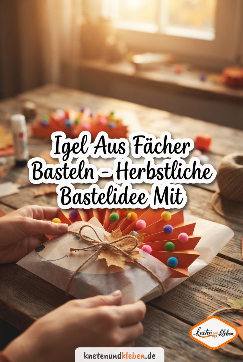 Igel Aus Fächer Basteln - Herbstliche Bastelidee Mit