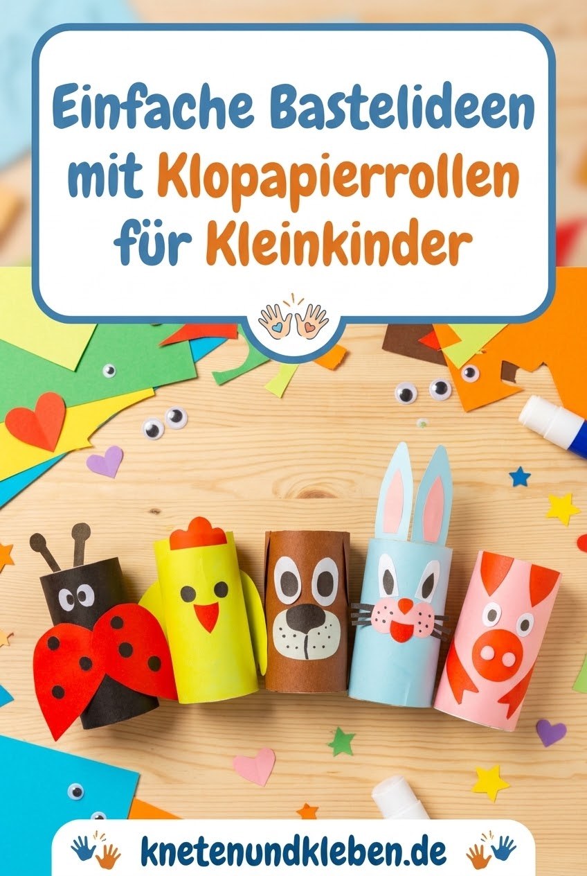 Einfache Bastelideen mit Klopapierrollen für Kleinkinder