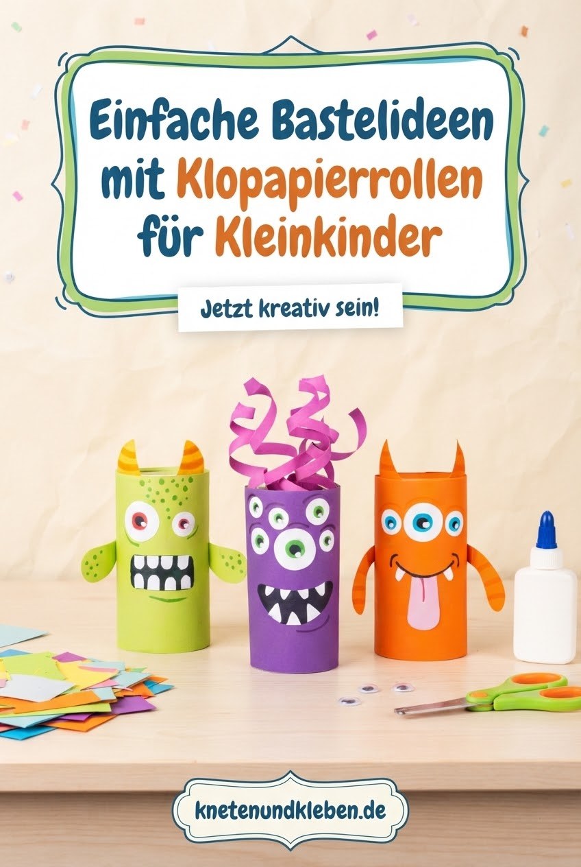 Einfache Bastelideen mit Klopapierrollen für Kleinkinder