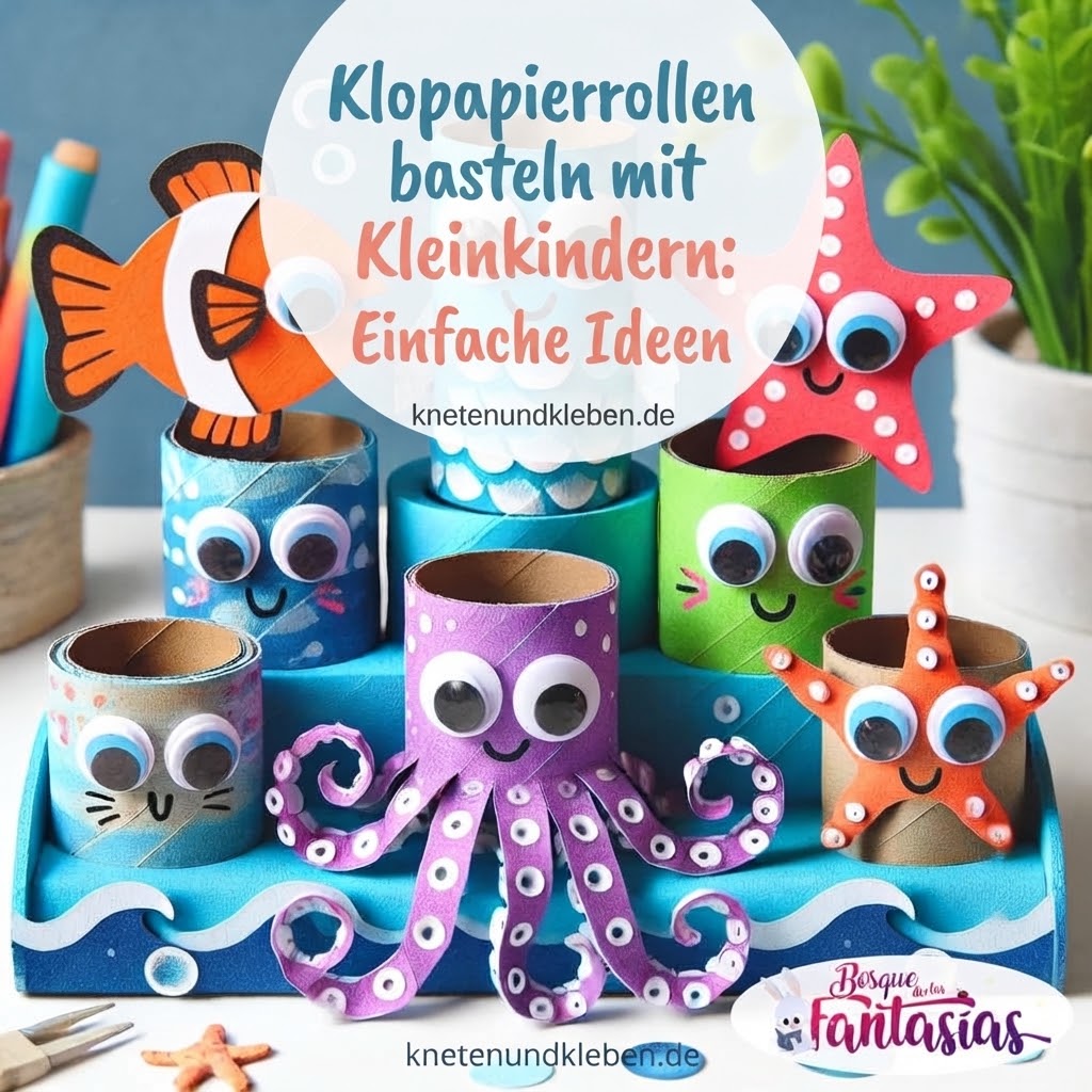 Klopapierrollen basteln mit Kleinkindern: Einfache Ideen