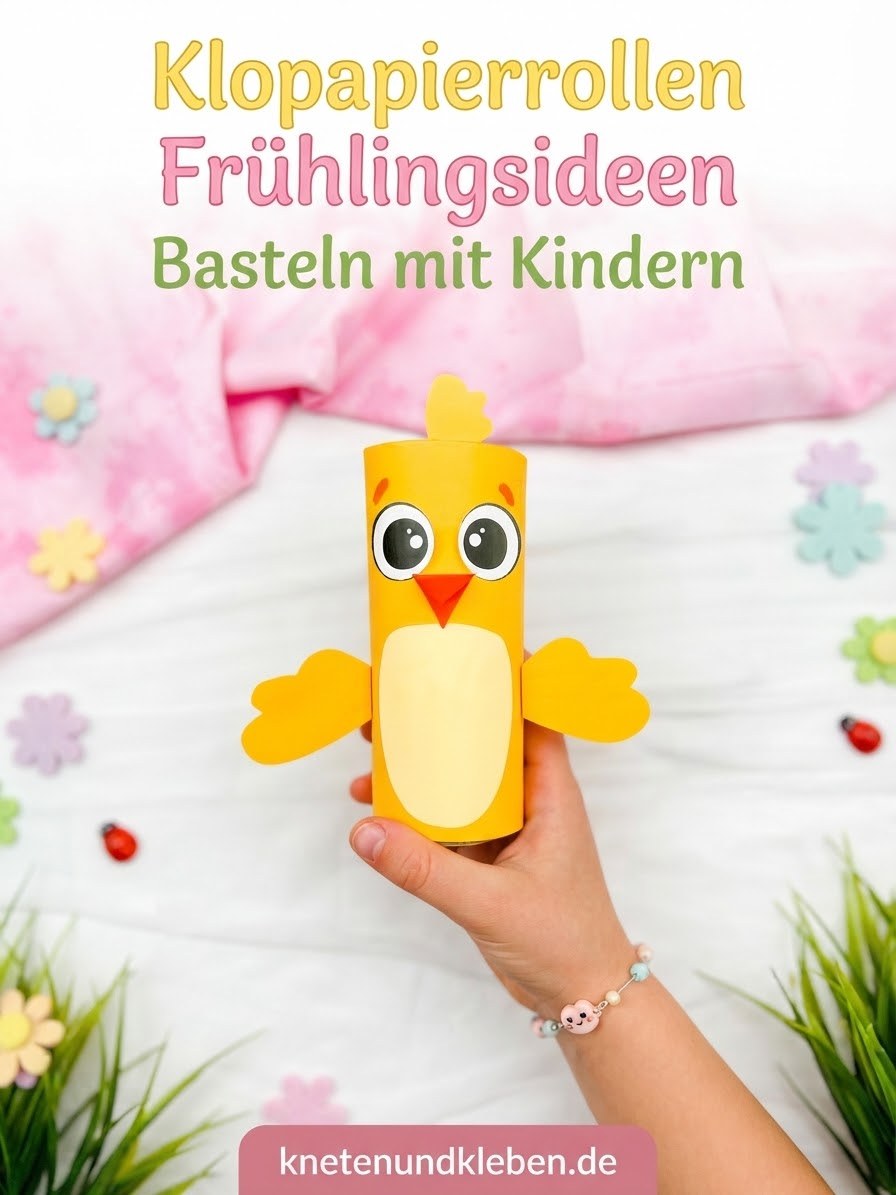 Klopapierrollen Frühlingsideen Basteln mit Kindern