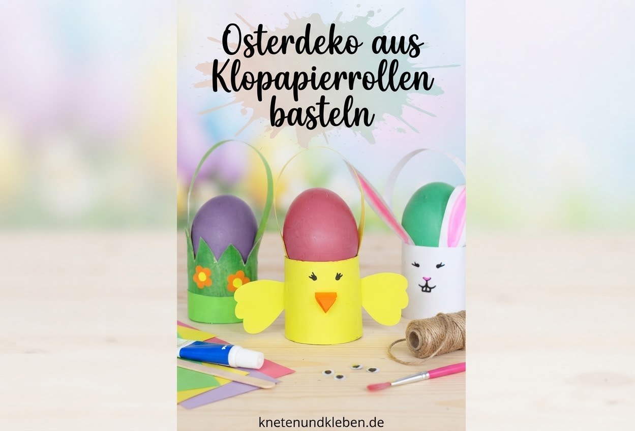 Osterdeko aus Klopapierrollen basteln