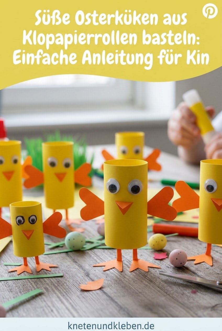 Süße Osterküken aus Klopapierrollen basteln: Einfache Anleitung für Kinder