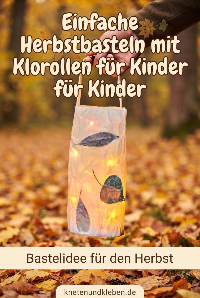 Einfache Herbstbasteln mit Klorollen für Kinder