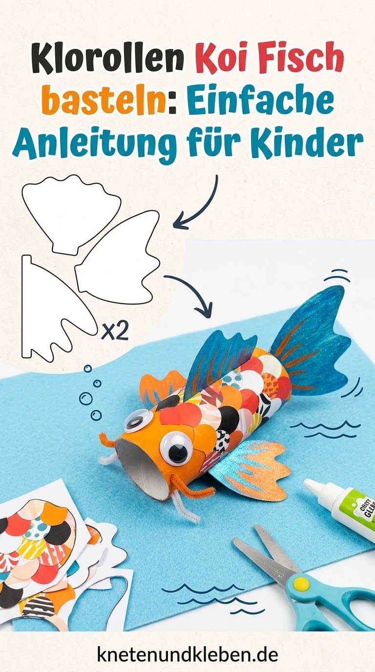 Klorollen Koi Fisch basteln: Einfache Anleitung für Kinder