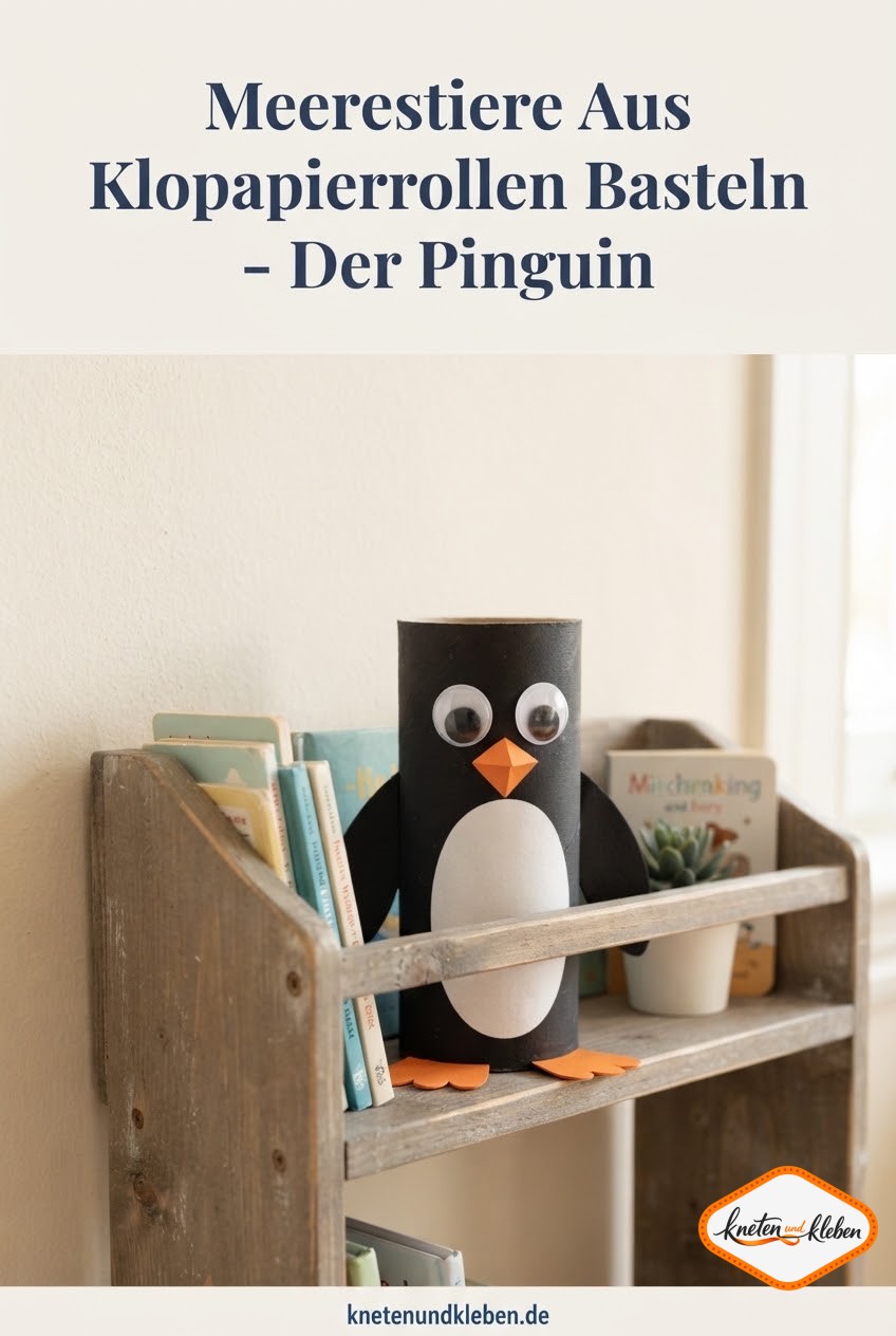 Meerestiere Aus Klopapierrollen Basteln - Der Pinguin