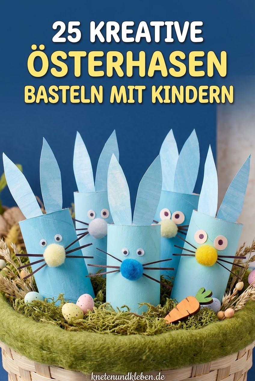 25 kreative Osterhasen basteln mit Kindern