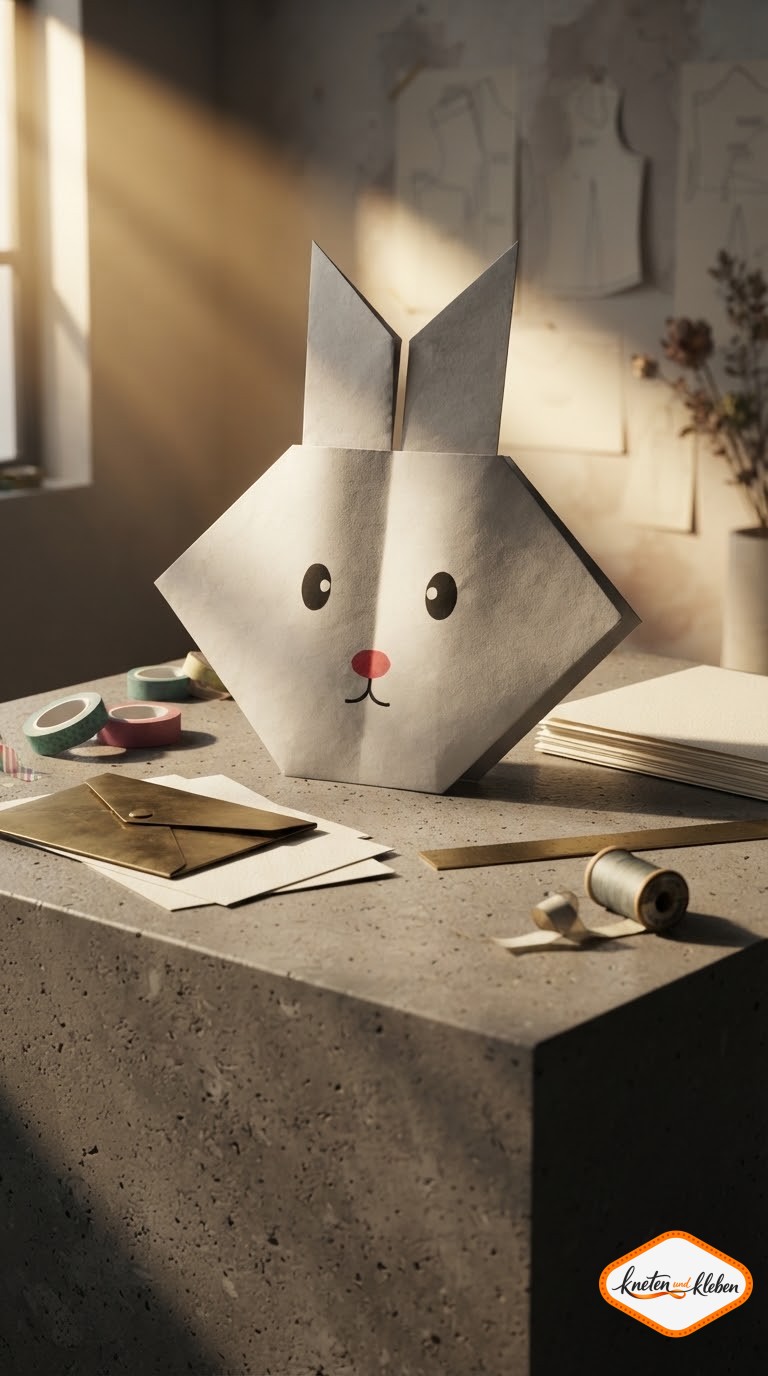 Origami Hasengesicht selber falten