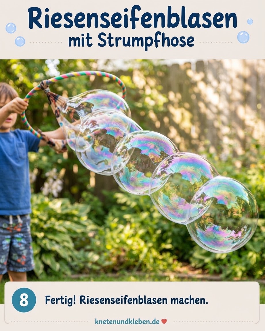 Riesenseifenblasen mit Strumpfhose selber machen
