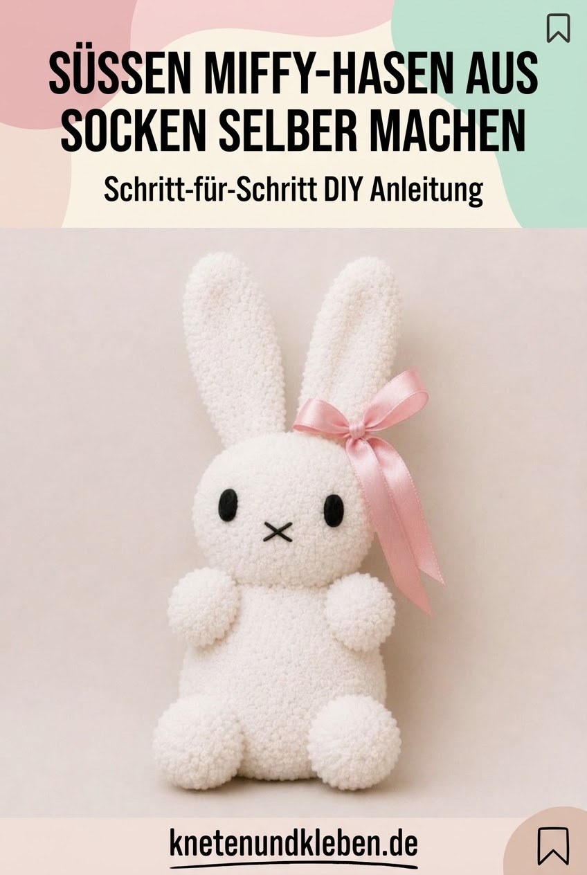 Süßen Miffy-Hasen aus Socken selber machen