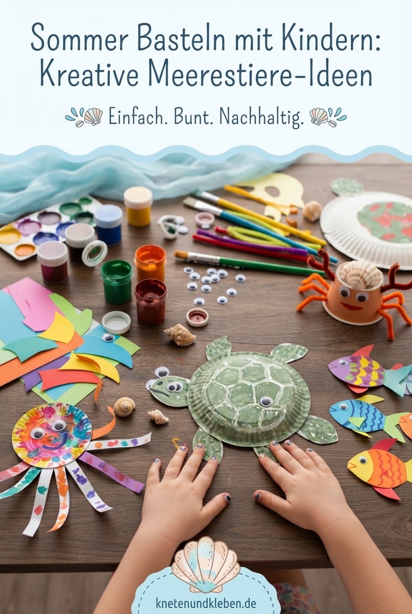 Sommer Basteln mit Kindern: Kreative Meerestiere-Ideen