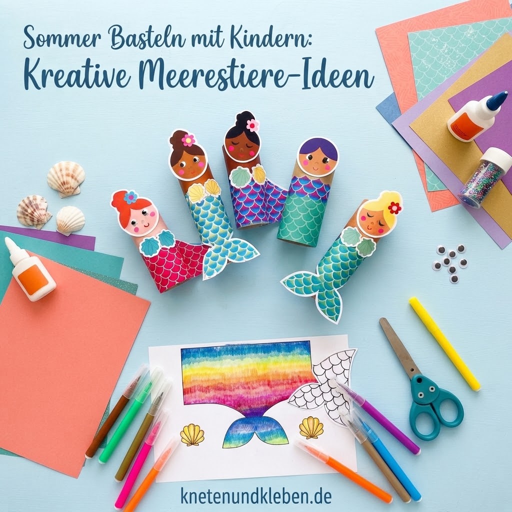 Sommer Basteln mit Kindern: Kreative Meerestiere-Ideen