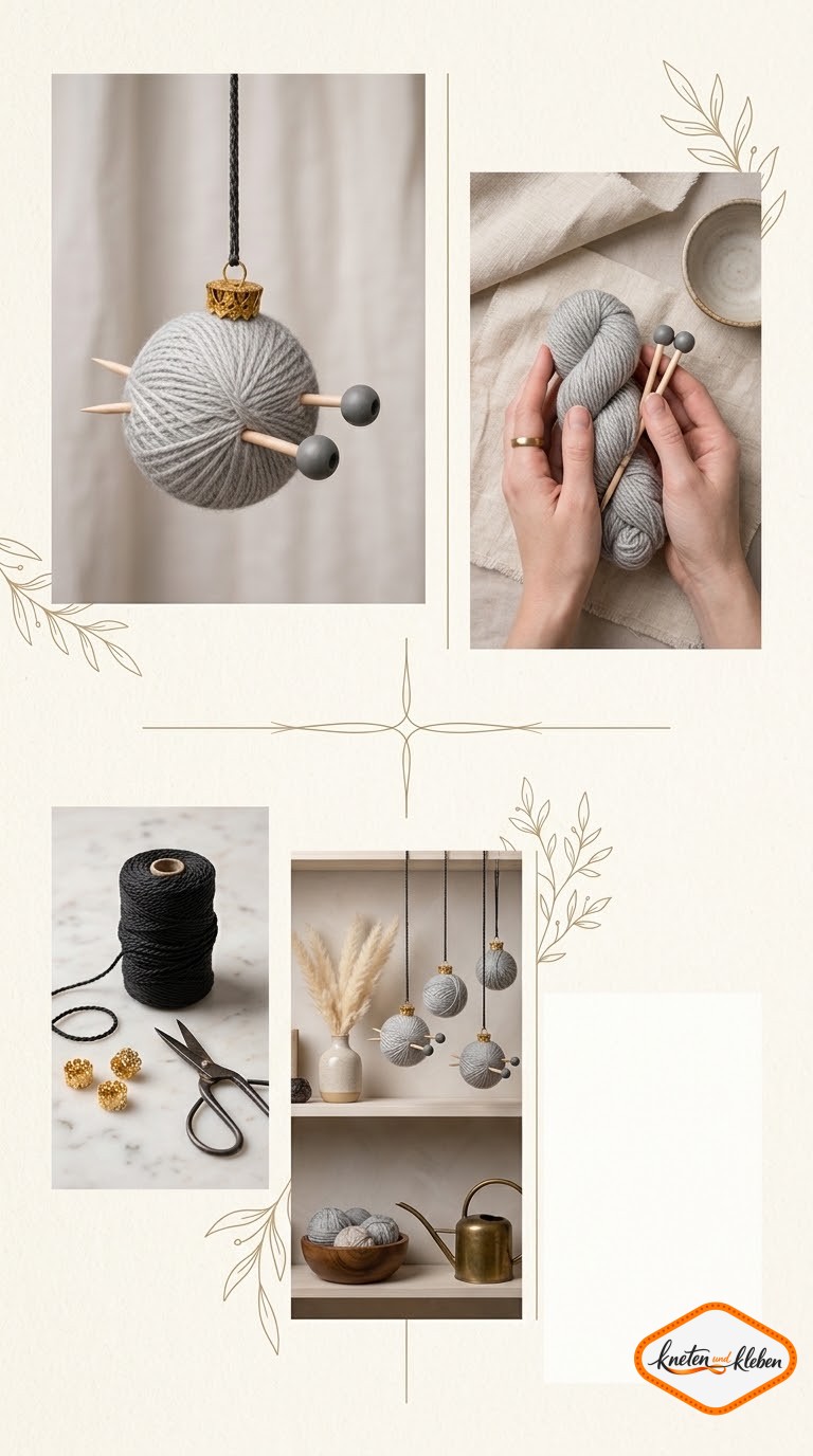 Wollkugel - Christbaumschmuck Mit Stricknadeln Selber Machen