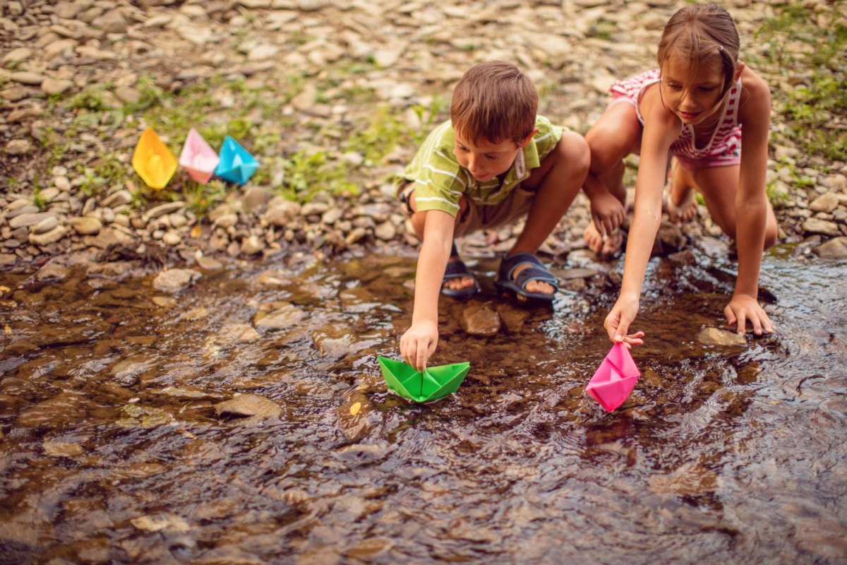 Papierboote Sommer Kinder falten