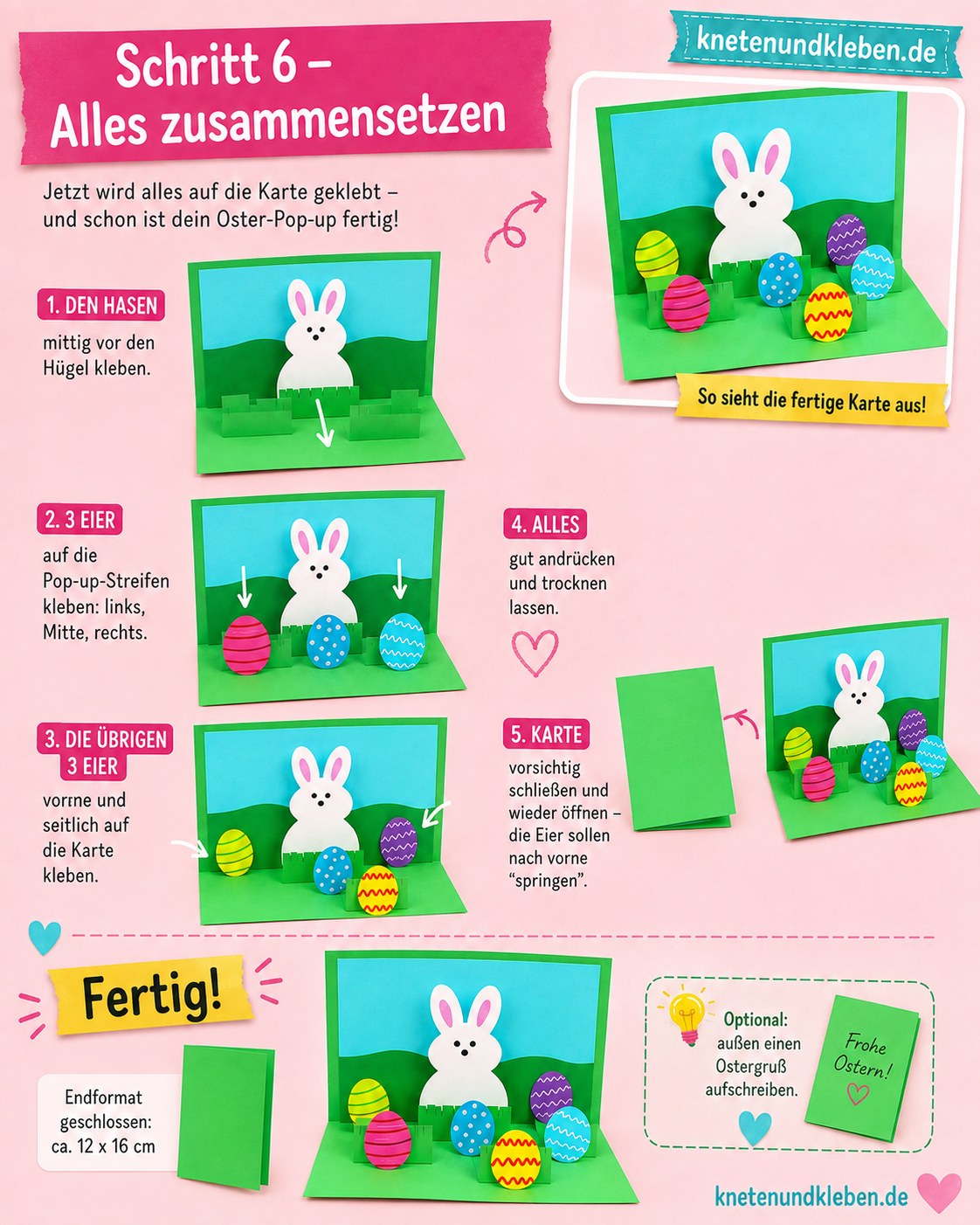 Pop - Up Osterkarte Mit Hase Basteln - Schritt Für Schritt