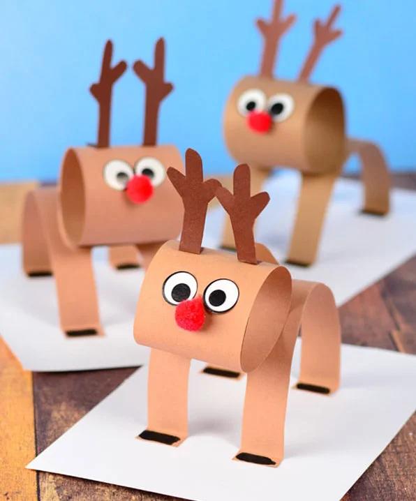 Rentier Bastelidee für Kinder