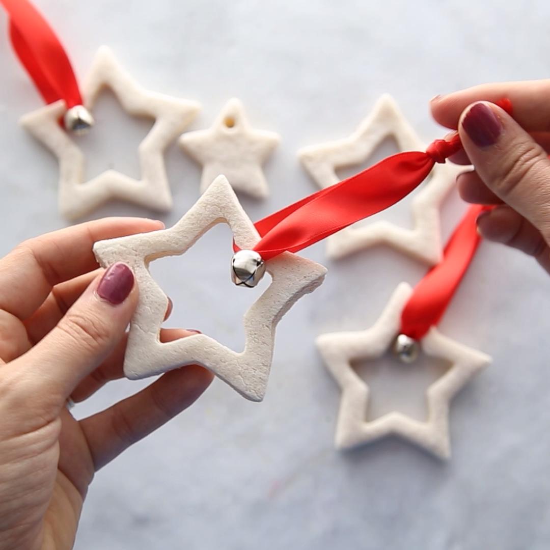 Salzteig Bastelideen Weihnachten für Kinder zu Hause