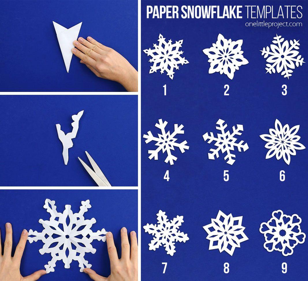 Papier Schneeflocken ausschneiden
