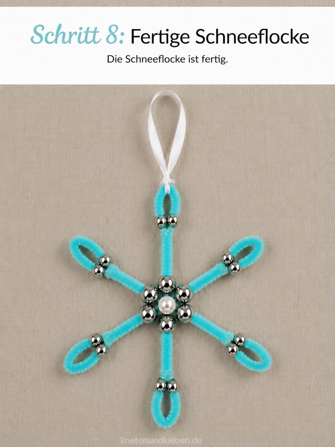 Schneeflocken Aus Pfeifenputzer Basteln - Glitzernde