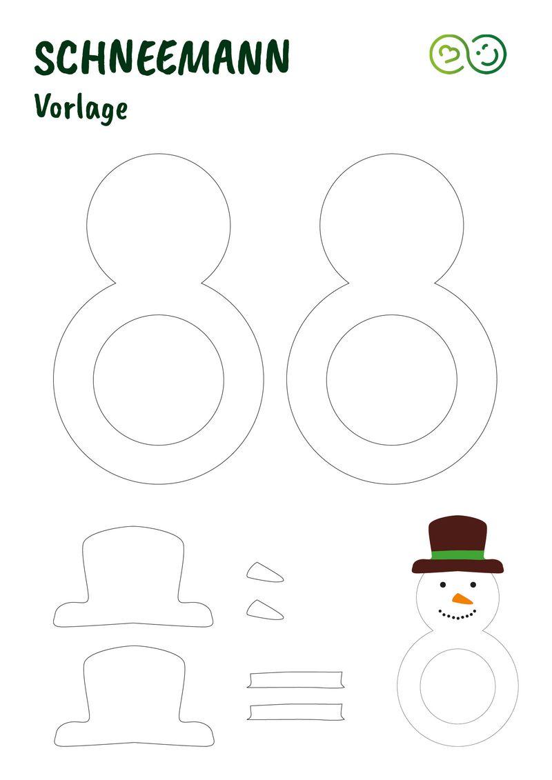 Papier Schneemann Kinder basteln