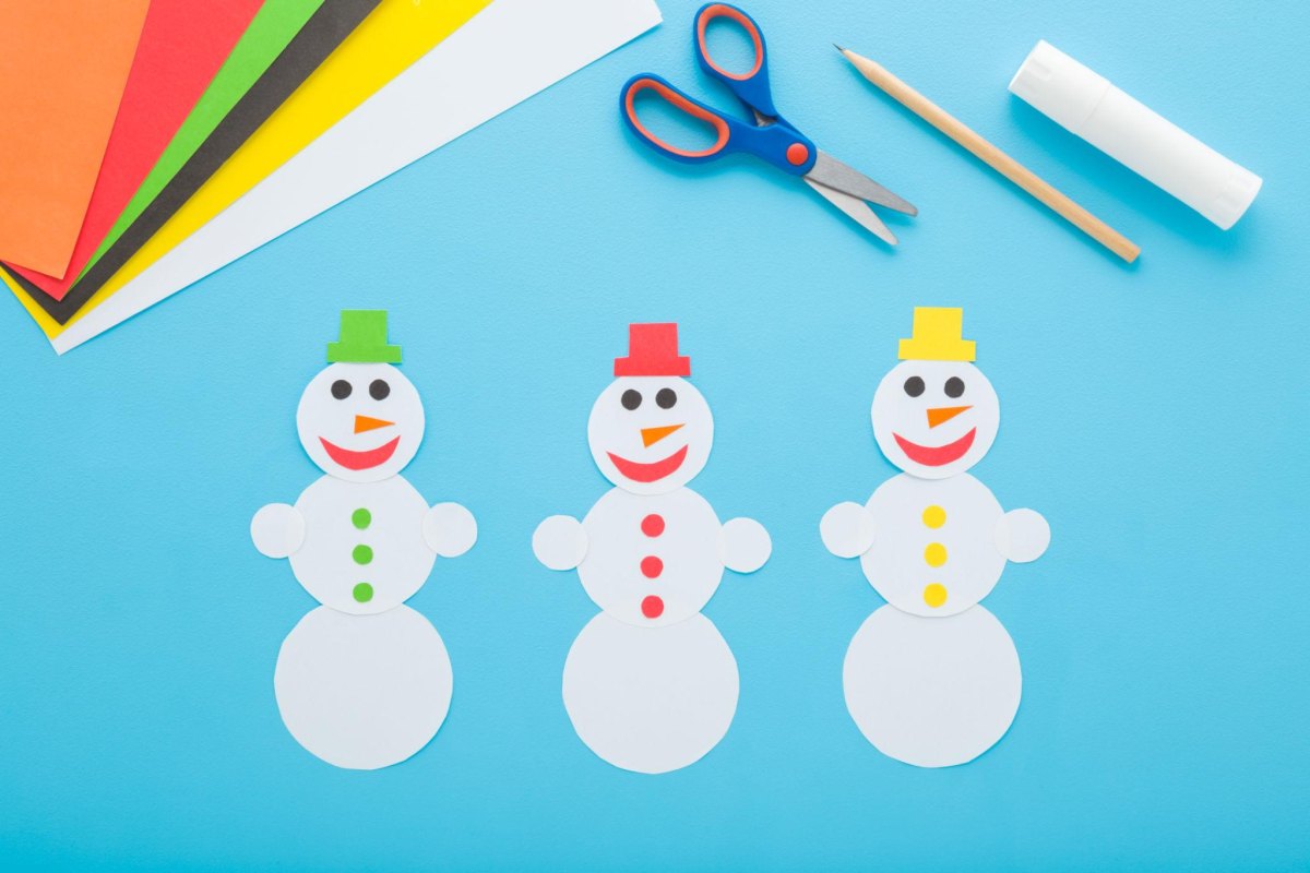 Schneemann Motive kleben