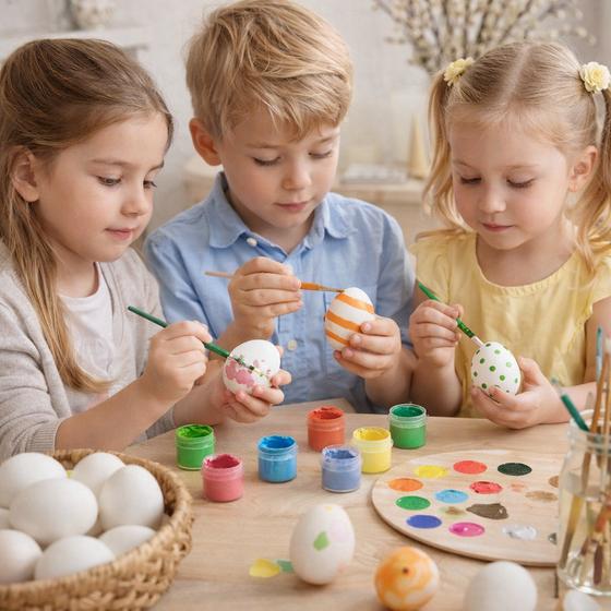 Bemalte Ostereier Kinder