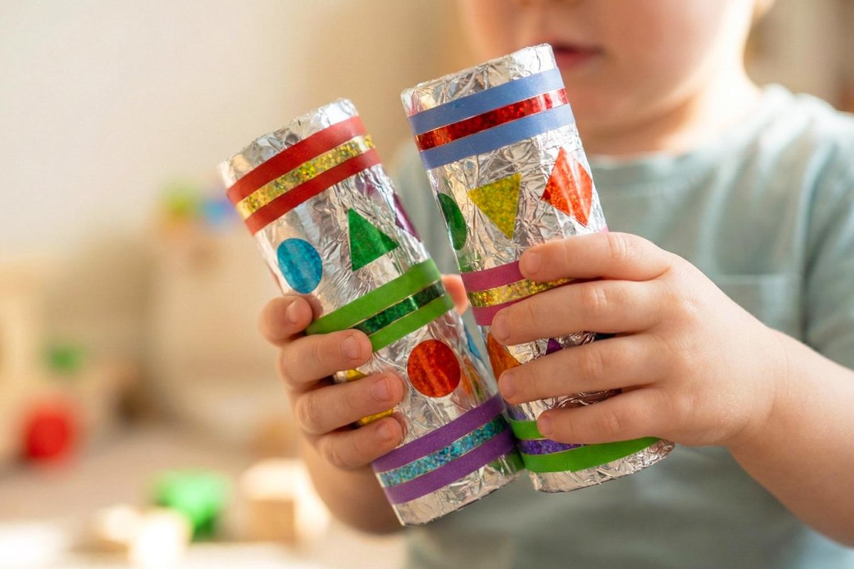 Selbstgemachte Rassel Kinder