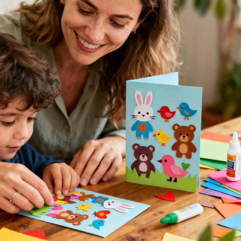 Selbstgemachte Tierkarten Kinder