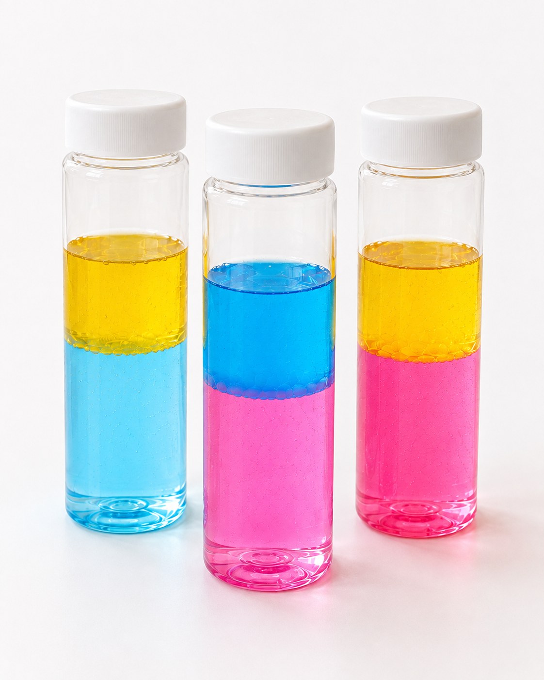 Sensorik-Flasche Mit Zwei Farben - Ruhig Gießen, Staunen