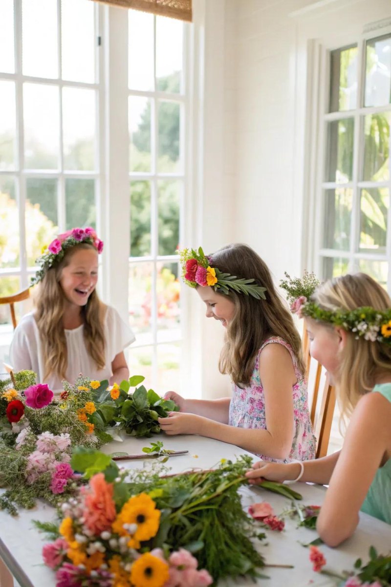 Blumenkrone Sommer Kinder basteln