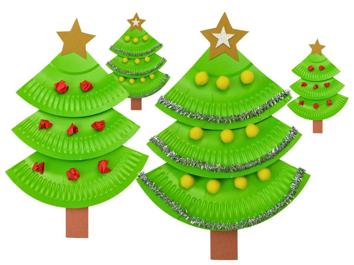 Pappteller Tannenbaum Bastelidee Kinder